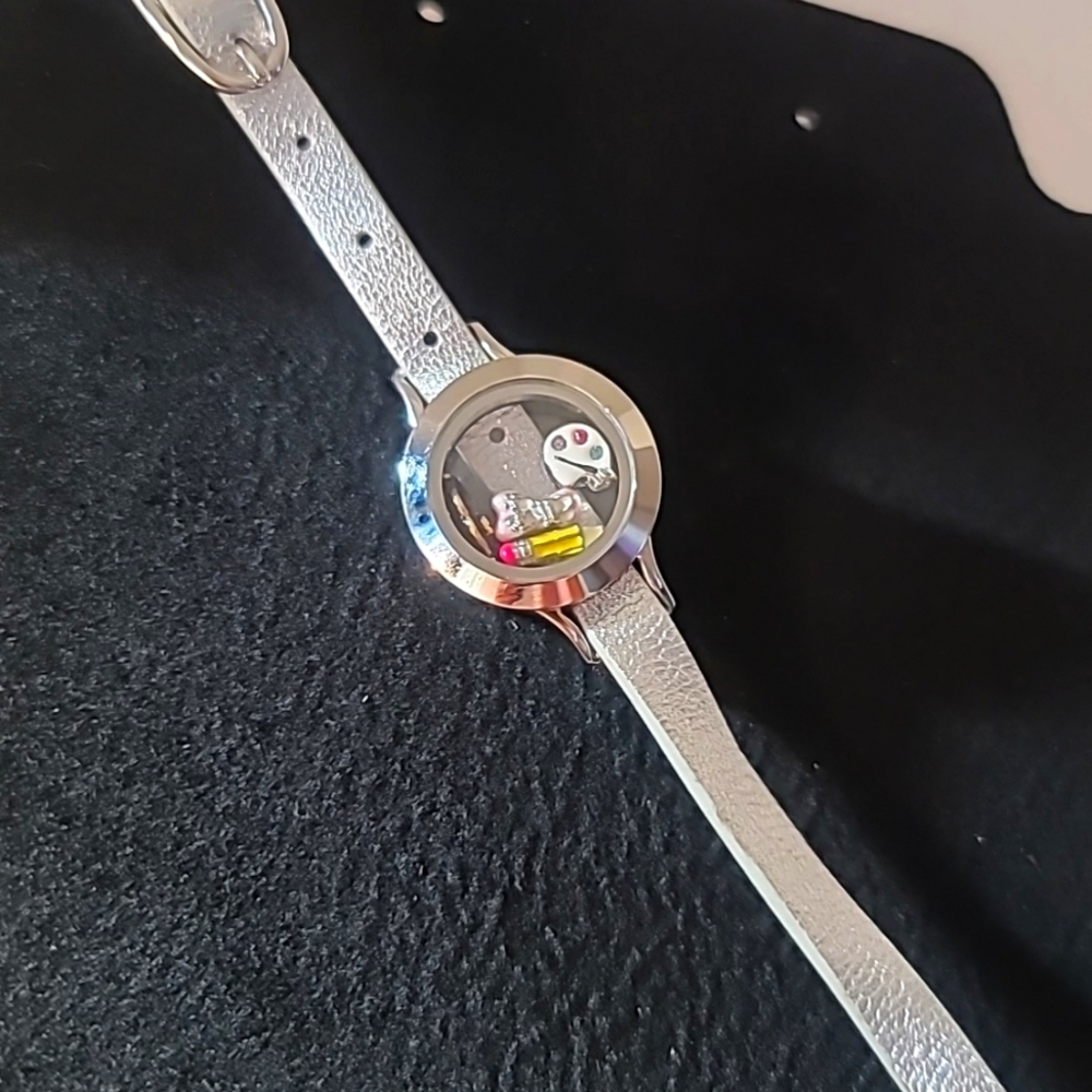 NWOT Vegan Leather Bracelet with Charms